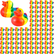 Rainbow Rubber Ducks Bulk Mini Cruise Rubber Duckies Set Bathtub Ducky Decoratio