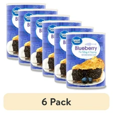 (6 pack) Great Value Blueberry Pie Filling or Topping, 21 oz