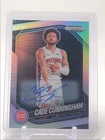 CADE CUNNINGHAM 2024-25 PANINI PRIZM BLACK AUTOGRAPH SILVER B AUTO Q3894