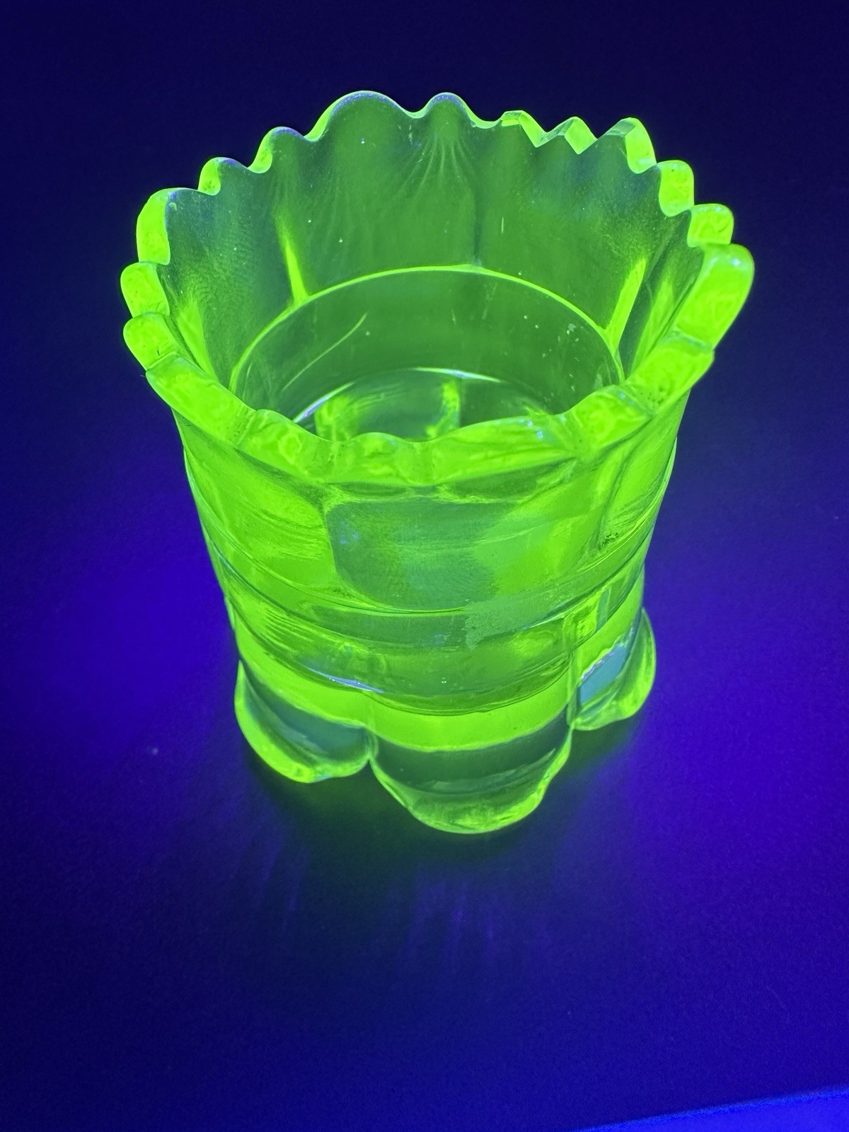 vaseline glass uranium Ranson No. 500 Toothpick Holder 1899