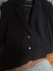 Lafayette 148 New York Black Wool 2 Button Blazer Jacket Size 12Petite — photo 7