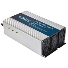 WZRELB 1500W 48VDC to 120VAC Pure Sine Wave Power Inverter 4 outlets RV camp new