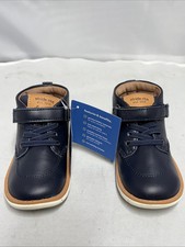 Stride Rite Quinn Kid's Leather Easy On/Off Boot New In Box Toddler Size 6 Navy