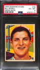1935 Diamond Stars Baseball Green Back Bill Rogell #76 PSA 6