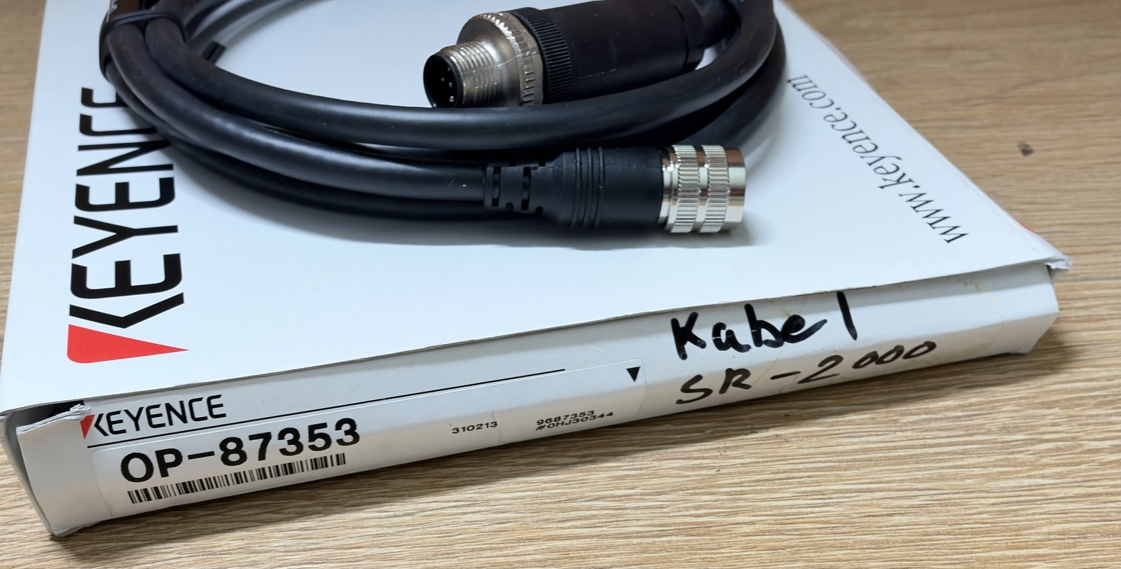 Keyence OP-87353 Anschlusskabel M12 für SR-2000 Barcodeleser, NEU – Bild 2