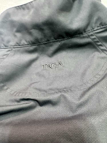 PGA Authentic Herren L schwarz 1/4 Zip Pullover Hirschholz Cup wasserdicht mit Kapuze - Bild 12 von 14