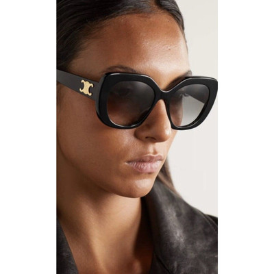 Celine CL40226U 01F Triomphe Oval Women Sunglasses Black