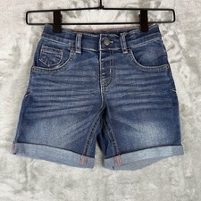 Cat Jack Denim Shorts Girls 5T Medium Wash Rolled Hem