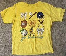 Savannah Bananas GO BANANAS Shirt T-Shirt Baseball XL Yellow