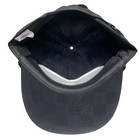 Black snapback patch hat with soft black fabric interior, front button closure, and small white label reading “Citgo.”