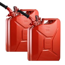 2 Pack Wavian 3009 Usa Leak-proof Steel Jerry Gas Can Spout 20l W Nozzle Red