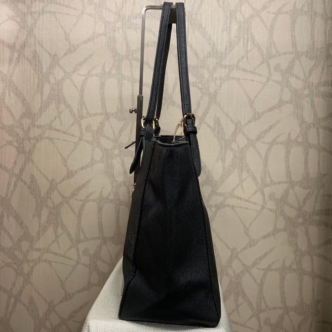 Tory Burch Tote Bag Shoulder Bag Leather Black Logo Women's From Japan thumbnail 16