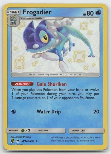 Frogadier Holo Hidden Fates: Shiny Vault SV12/SV94 S NM Pokemon