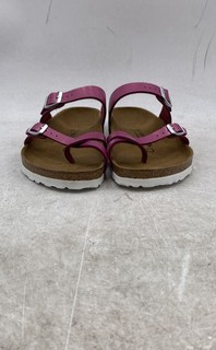 Birkenstock Womens Mayari Pink Leather Adjustable Strap Slide Sandals Size 9.5
