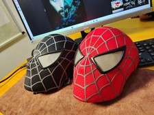 3D 1:1 Headwear Mask Tobey Maguire Hood Glowing Handmade Wearable Spiderman Mask