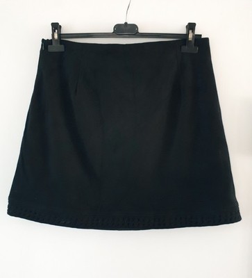 Rock Velourrock Camaïeu Camaieu schwarz Größe 36 kurz anthrazit 