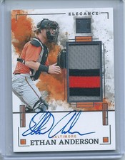 2025 Panini Impeccable Ethan Anderson Elegance Jersey Patch Auto EJA-EA #75/99