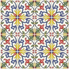 In Home NH2365 Tuscan Peel Stick Backsplash Tiles, Multi-Color, 4 Piece