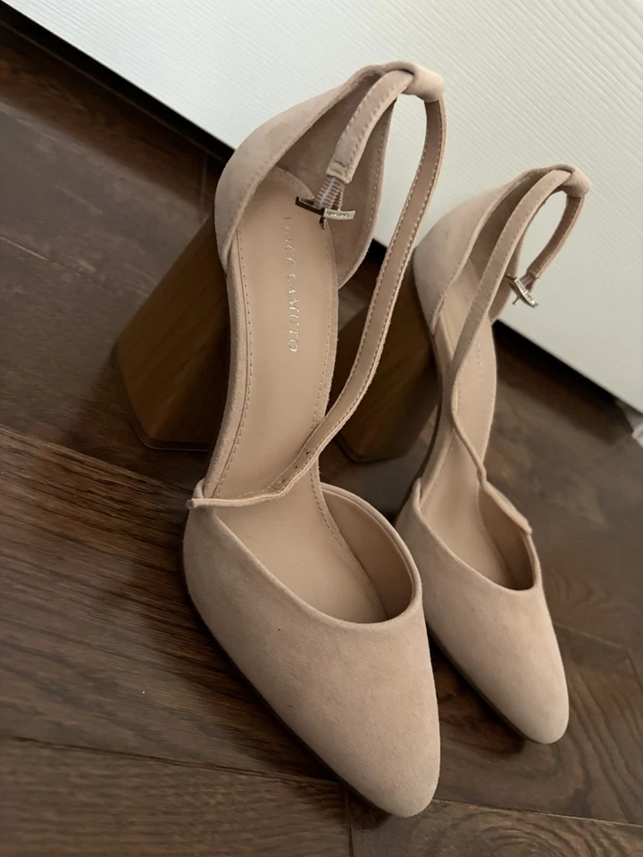 Женские туфли на каблуке с ремешком на лодыжке Vince Camuto розовые - блочный каблук 3,5 - размер 7 - Изображение 2 из 4