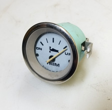 Teleflex Boat Marine Trim Gauge Chrome Bezel Curved Glass 2