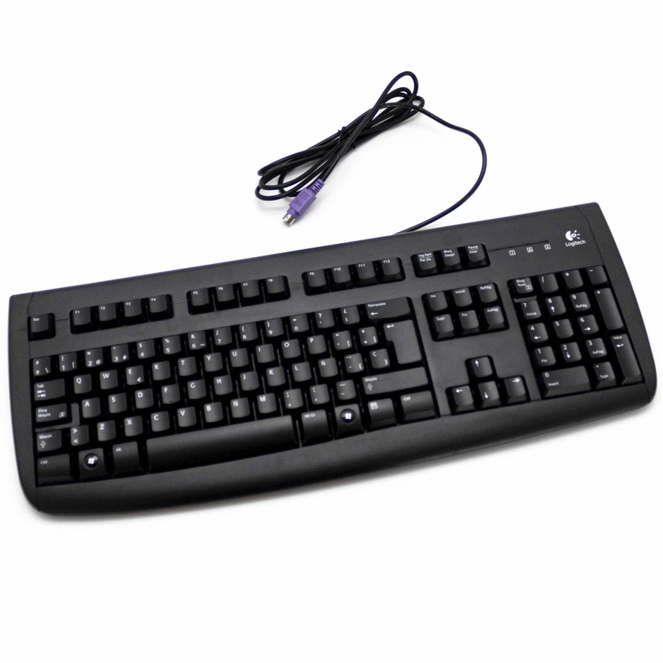 Logitech Deluxe 250 Keyboard Ps2 Ps/2 Spanish Layout Wired With Cable - Image 4 of 4