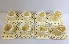 Princess House Exclusive Butterfly Trellis Tea Light Candle Holders Set of 8
