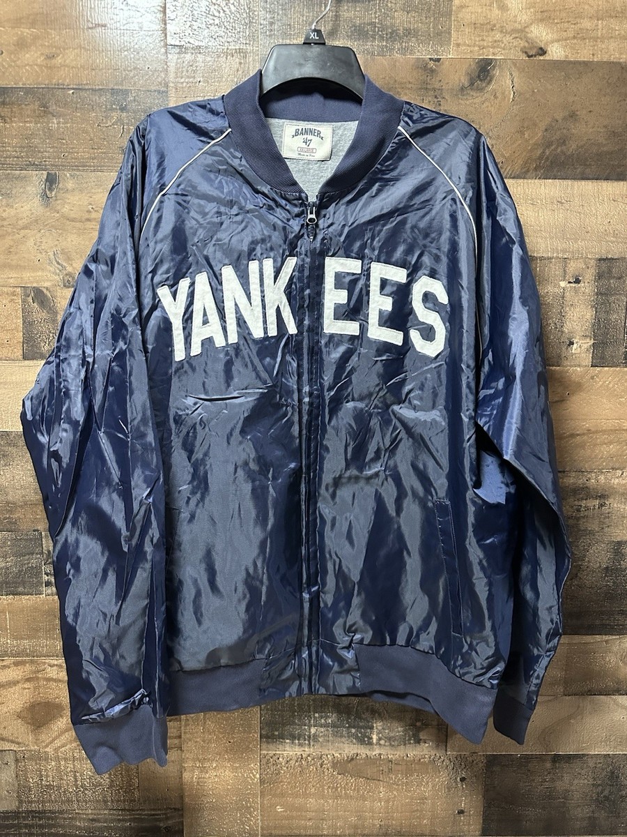 New York Yankees ネイビージャケット New York Yankees Jacket Banner 47 XXL Navy Full Zip MLB Bomber