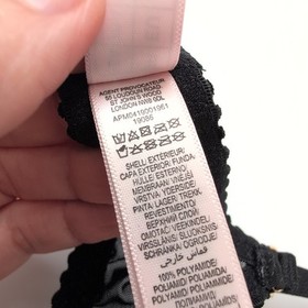 Agent Provocateur Black Mesh Balconette Bra Neon Trim Bows Size 32A Coquette