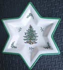 SPODE 12" Christmas Tree Star Shaped Dish Bowl Holiday Dinnerware