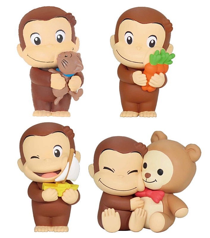 Curious George Mugyutto Squeeze Mascot Tomy Gachapon (Complete) | eBay