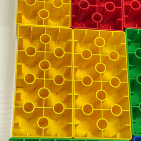 Vintage Lego Quatro Bucket Lid 73 Building Blocks Bricks Set 5357 XL Duplo 2004