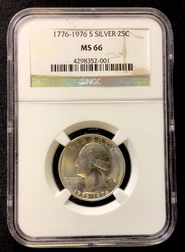 1776-1976 S Silver Washington 25c! NGC 66! ENN Coins