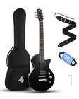 Donner DSC-128 LP Style Beginner Electric Guitar H-H Full Size 39 inch Black Bag