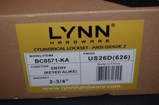 Lynn Hardware Wytrzymała cylindryczna gałka dźwigni zamka - BC8571-KA