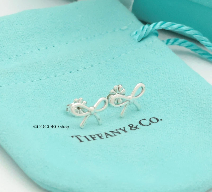 TIFFANY & Co. Schleife Band Ohrstecker Silber925 Accessoire
