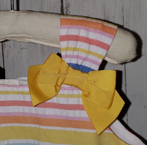 Abito smanicato Bonnie Jean bianco giallo arancione blu righe sole taglia 3T *S25 - Foto 3 di 5