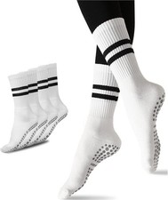 Pilates Grippy Socks with Grips for Women Yoga Non Slip Long Socks 2-5 Pack