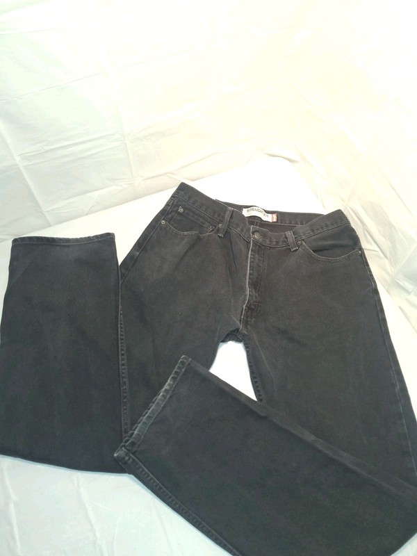 Levi's 505 36x34  Jeans Straight Fit Faded Black Jeans