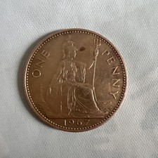 1967 one penny coin rare queen Elizabeth collectable good condition  