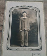 Antique Cabinet Card Portrait Young Boy Studio Photo Portrait Photograph Picture