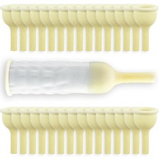 30 PCS Male External Catheter with Fixer 30pcs/1.38inch/35mm, Yellow