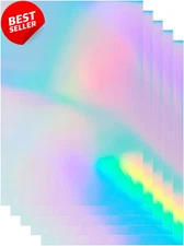 Holographic Vinyl Sticker Paper 50 Sheets 8.5x11 Waterproof for Inkjet Laser US