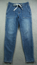 Judy Blue Jeans Womens Size 5/27 Blue Denim Jogger Stretch Drawstrings High Rise