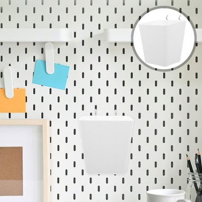 6 Pcs Pegboard Bins Organizer Hanging Metal Basket Accessories Shelves