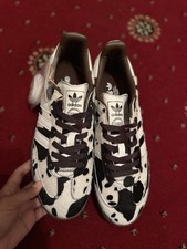Adidas Samba unisex  Trainers Sneaker Black White Cow  Print UK 8