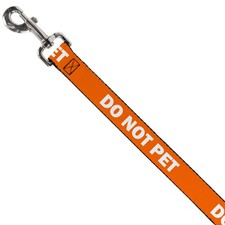 Dog Leash Pet Quote DO NOT PET Orange/White