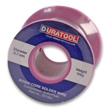 UK Solder Wire 60/40, Rosin Core Flux 0.7mm, 100g Low Melting Point