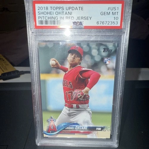 2018 Topps Update Series - Shohei Ohtani #US1 Pitching, Red Jersey (RC)