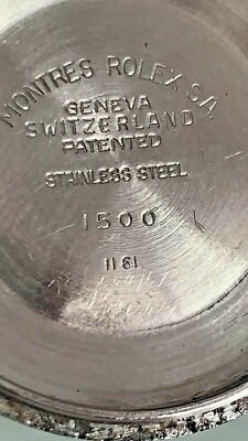 VINTAGE CASE BACK - FONDELLO ROLEX DATE 1500 FROM 1961 - FOR GILT DIAL |  eBay
