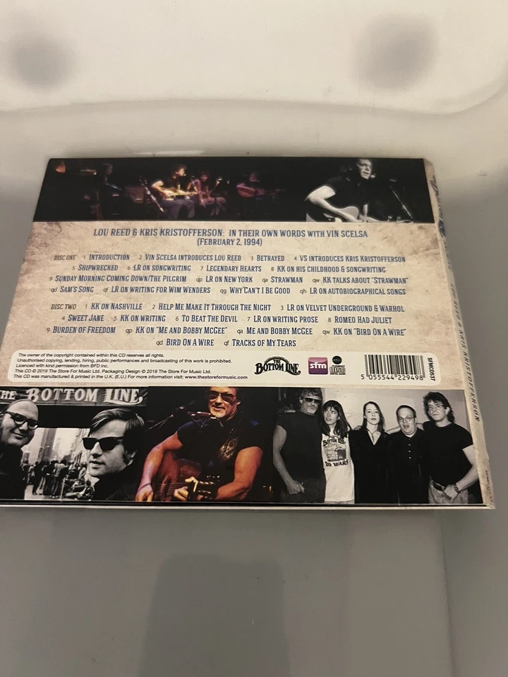 Lou Reed and Kris The Bottom Line Archive: In Their Own Words (CD) (UK IMPORT) - Image 2 of 3